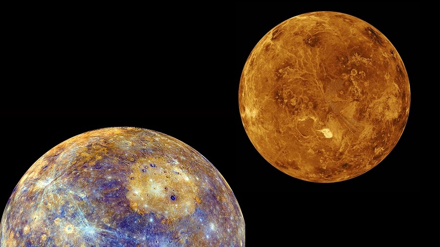 Merkury i Wenus. Fot. NASA.
