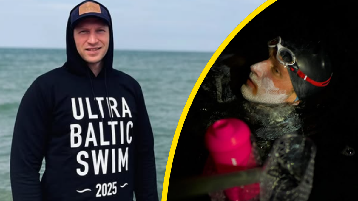 Bartłomiej Kubkowski próbował przepłynąć Bałtyk. Do celu zabrakło niewiele
