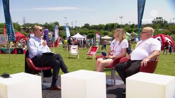 Aleksandra Jarecka i Wojciech Fortuna na Pikniku Olimpijskim
