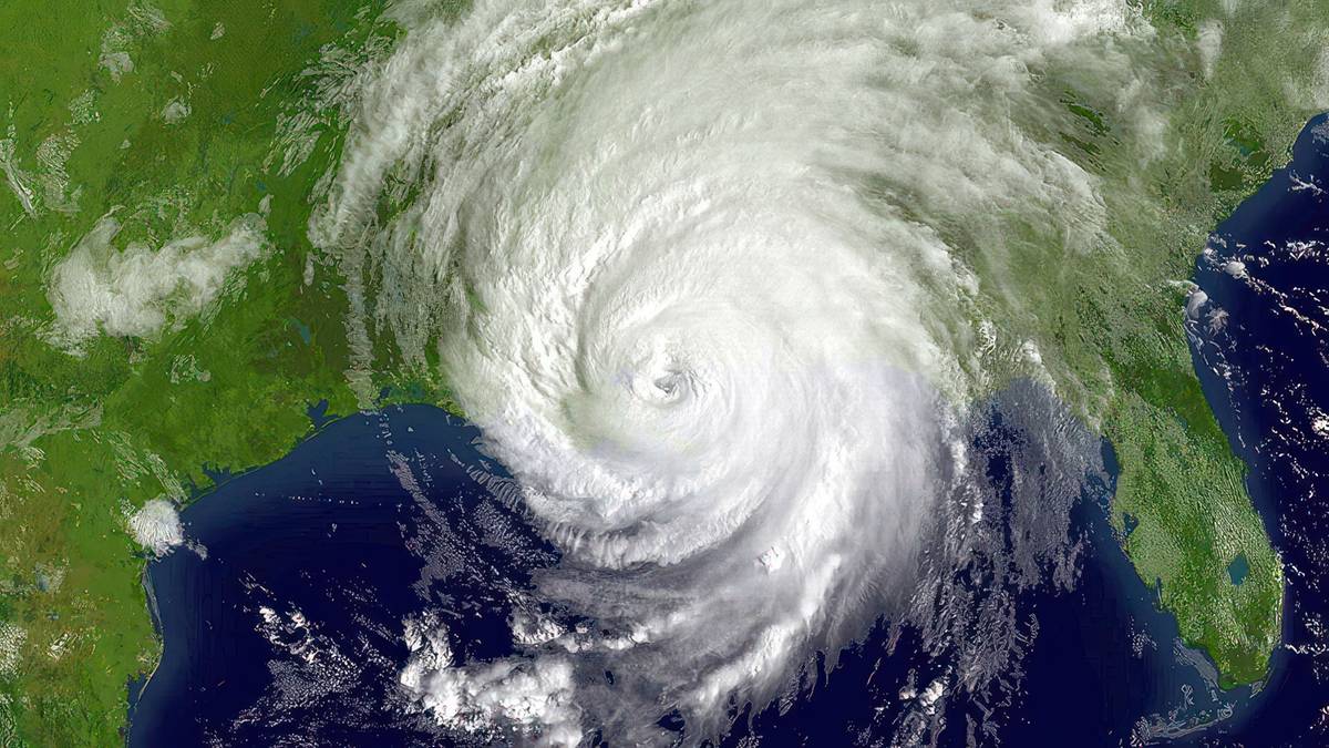 Huragan widoczny na zdjęciu satelitarnym. Fot. NASA.