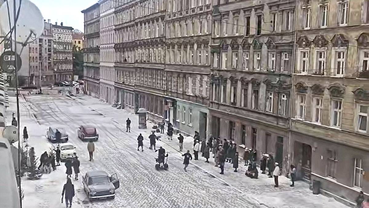 Wrocław pod sztucznym śniegiem. Fot. TikTok / kala_1981.