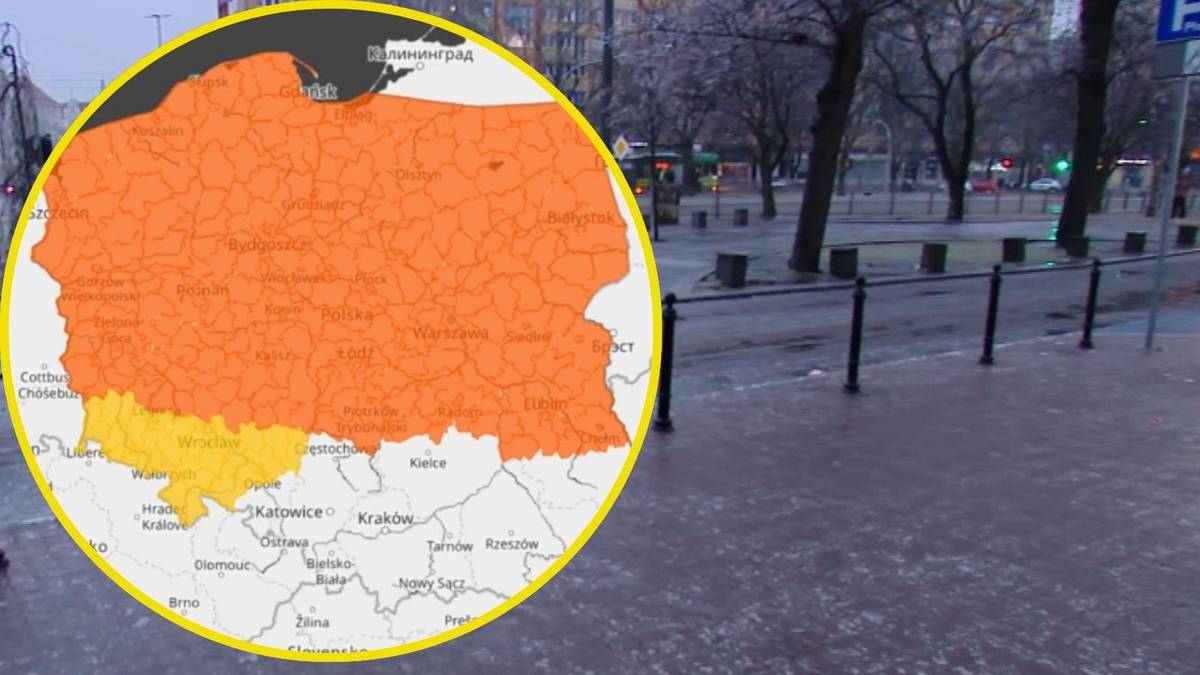 Na drogach i chodnikach "szklanka". Ostrzeżenia dla niemal całego kraju