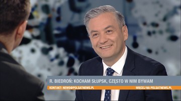 "Kocham Słupsk, często w nim bywam". Robert Biedroń w Polsat News