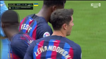 Gol Roberta Lewandowskiego w meczu FC Barcelona - Elche CF
