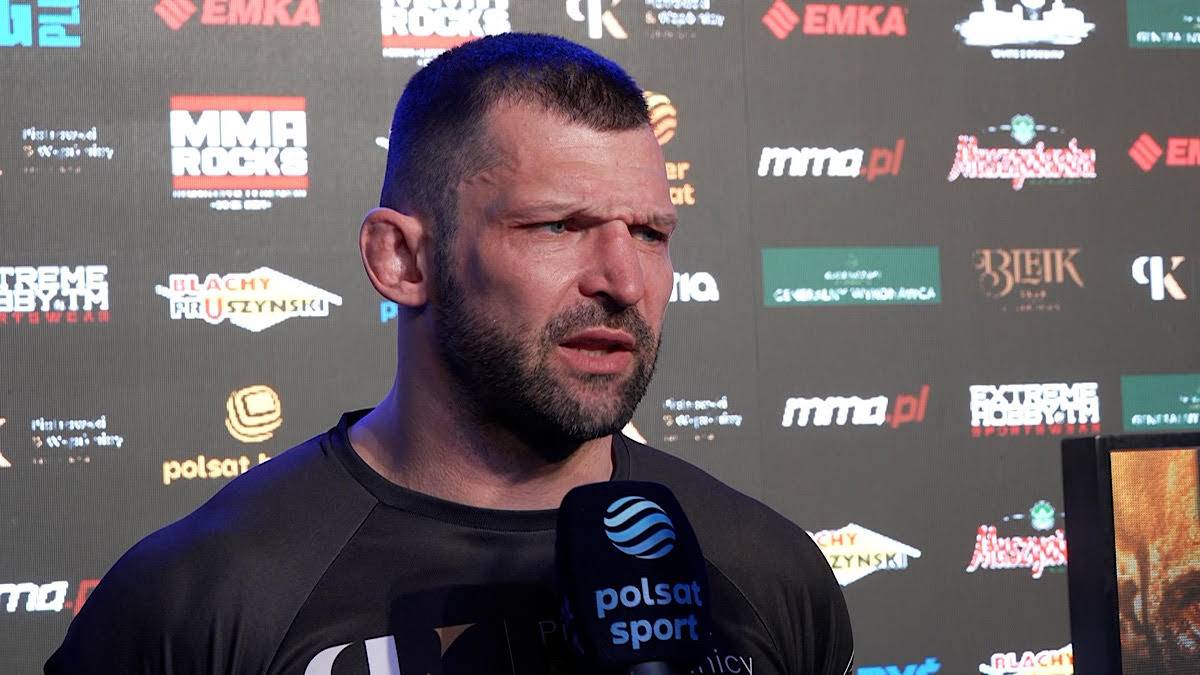 Szymon Kołecki podczas wywiadu dla Polsat Sport