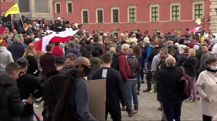 Protesty Przeciw Obostrzeniom Wprowadzanym W Związku Z Pandemią Koronawirusa Wideo Polsat News