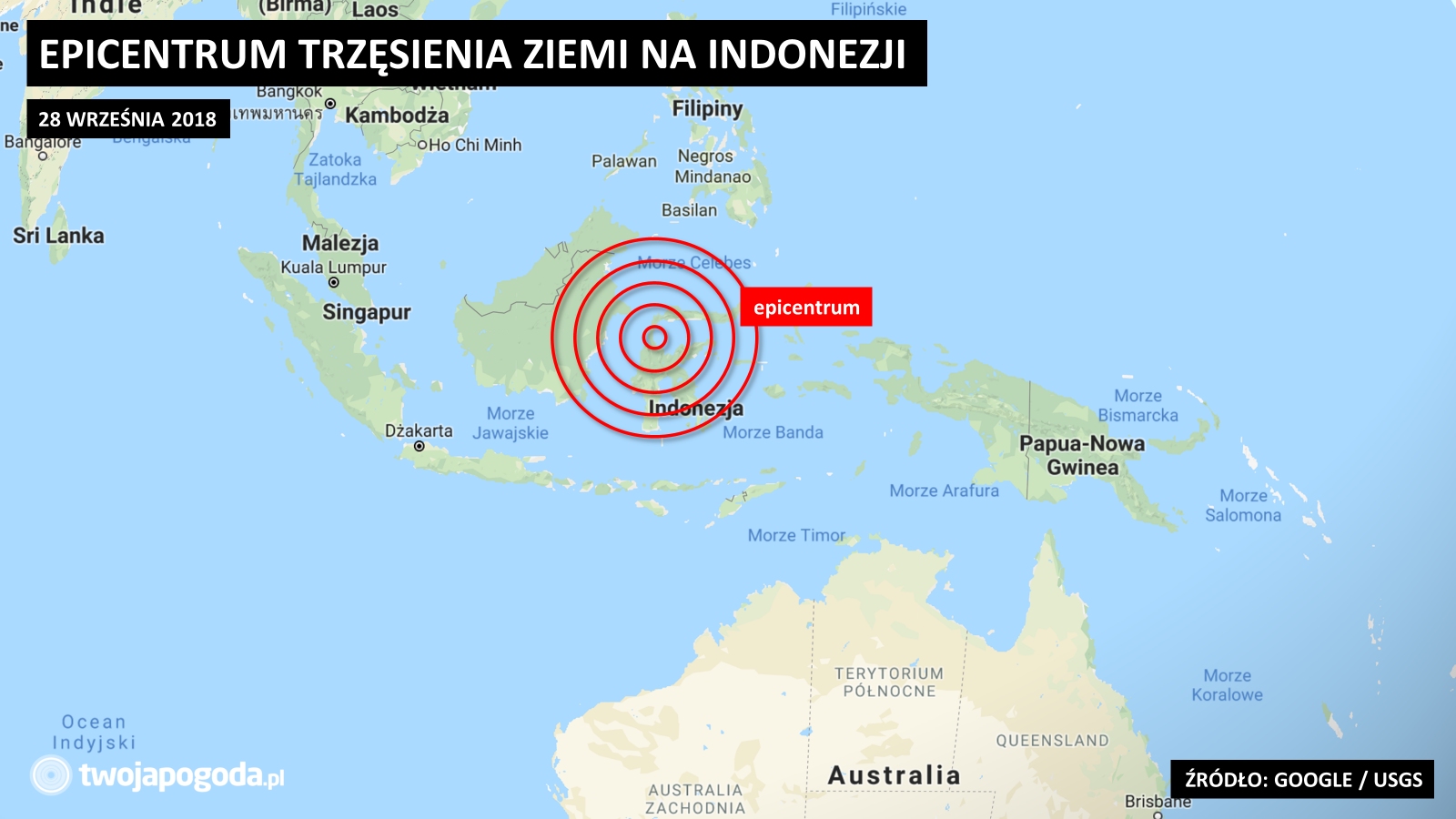 Potężny wstrząs na Indonezji