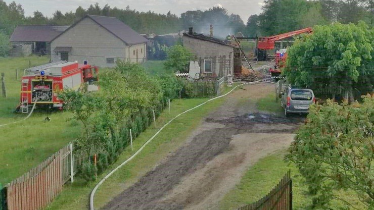 Pożar we wsi na Mazowszu. Płonęły zabudowania gospodarzy