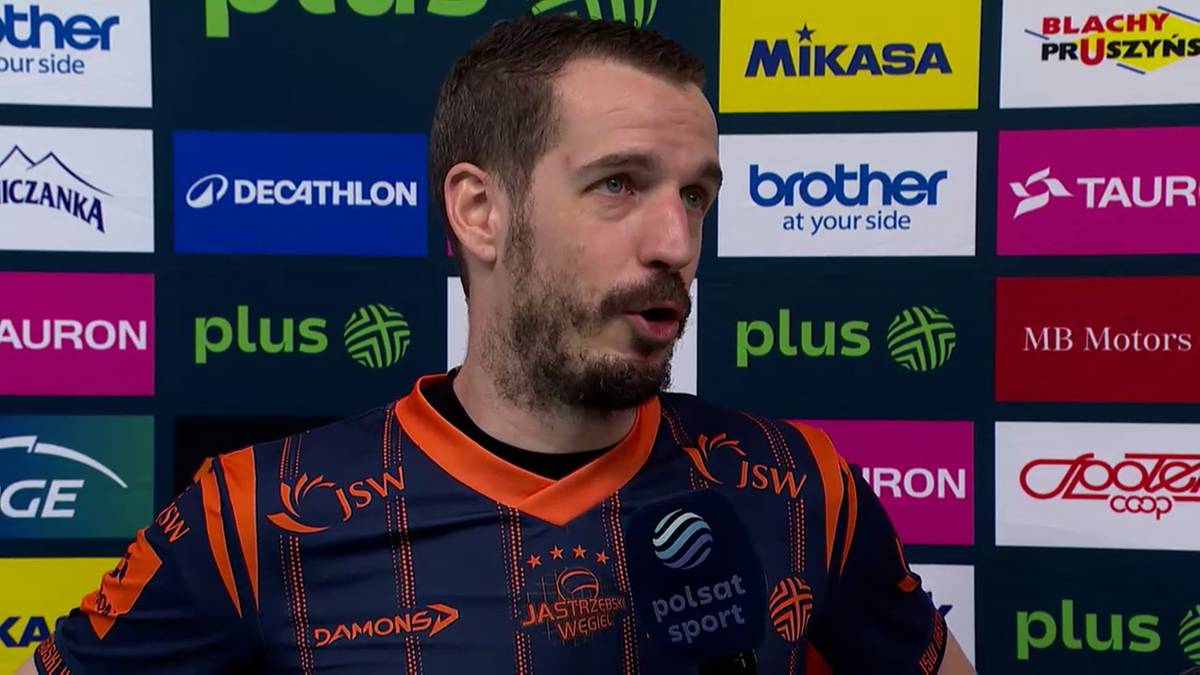 Benjamin Toniutti, siatkarz JSW Jastrzębski Węgiel, podczas wywiadu.