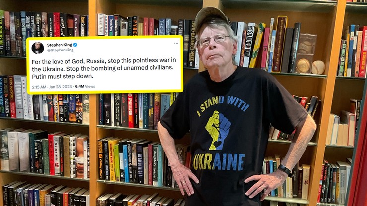 Wojna w Ukrainie. Stephen King apeluje do Rosji. "Zakończ tę bezsensowną wojnę"