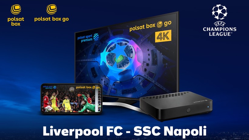 Szósta kolejka Ligi Mistrzów UEFA w Polsat Box Go. Spotkanie Liverpool FC – SSC Napoli w jakości 4K