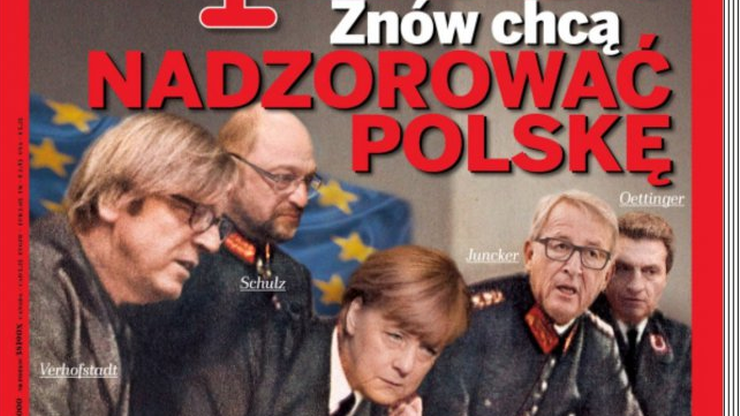 "Znów chcą nadzorować Polskę". Okładka "Wprost" coraz szerzej komentowana w Europie