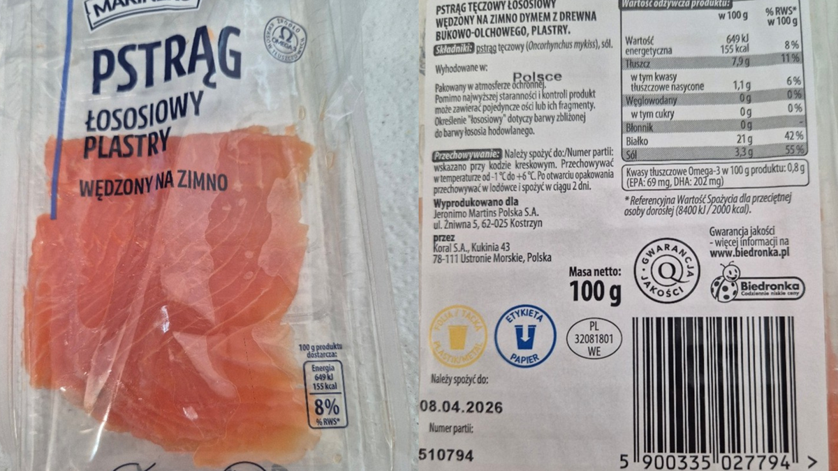 GIS ostrzega przed partią wędzonego pstrąga