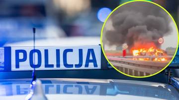 Samochód stanął w płomieniach. W środku były cztery osoby, w tym dwoje dzieci