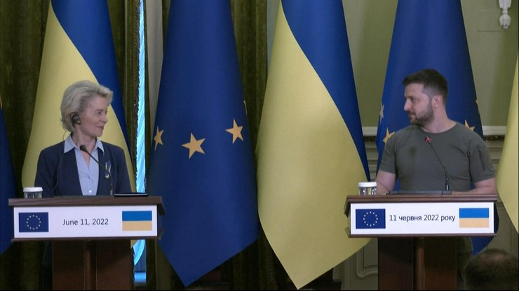 Wojna w Ukrainie. Szefowa Komisji Europejskiej Ursula von der Leyen w Kijowie