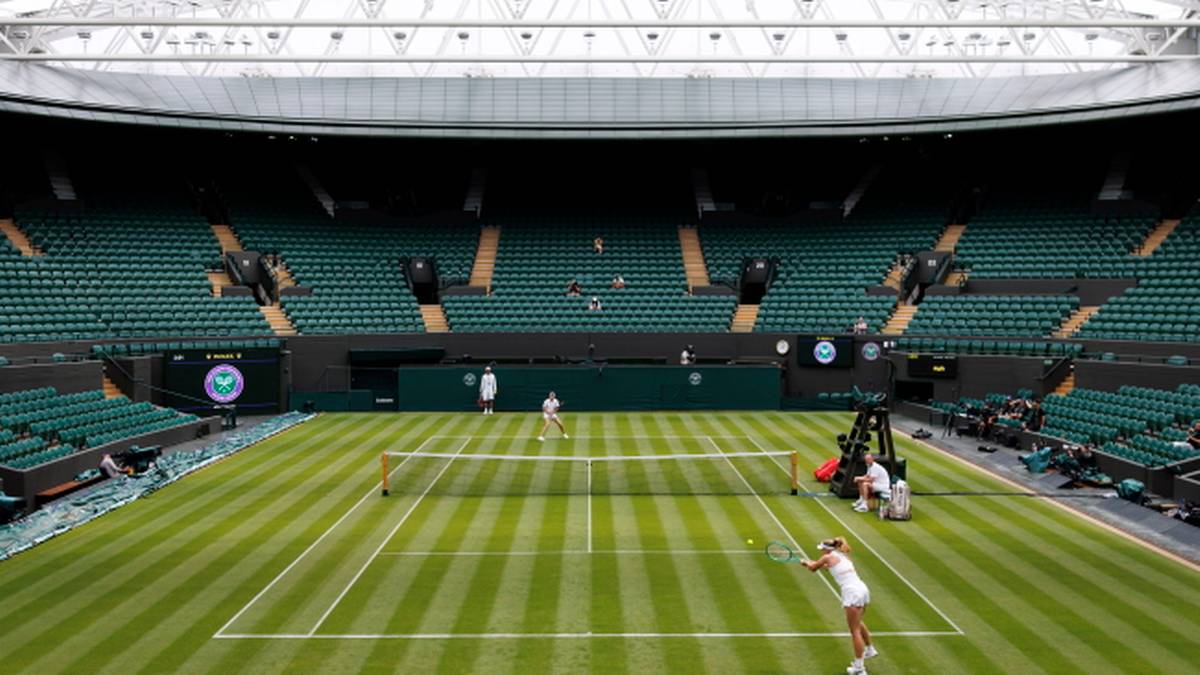 Kort tenisowy podczas turnieju Wimbledon