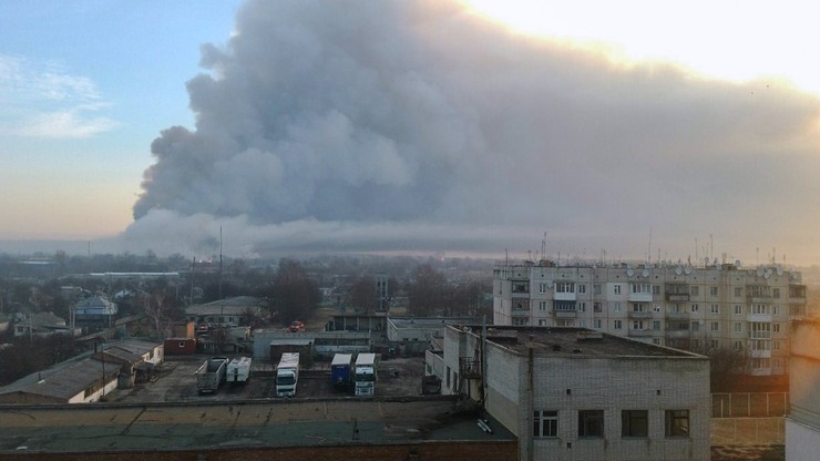Miliard dolarów strat po pożarze największego składu amunicji na Ukrainie
