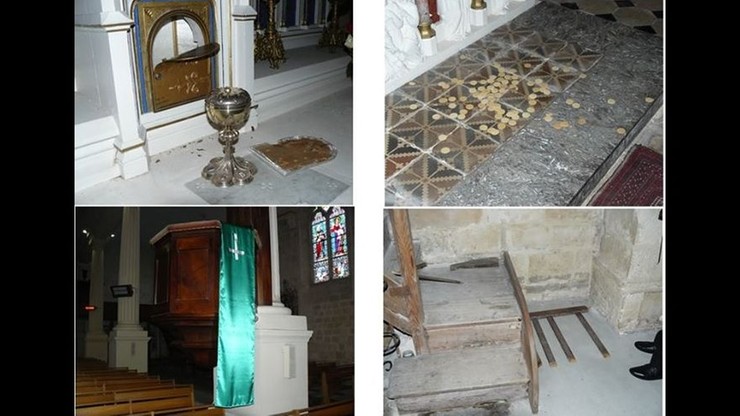 Zbezczeszczony kościół we Francji. Tabernakulum połamane, monstrancja i hostia skradzione