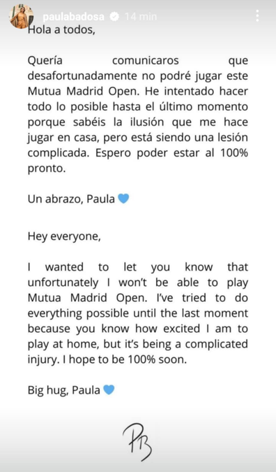 Instagram/InstaStories @paulabadosa
