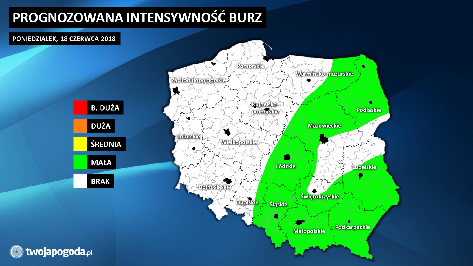 Uwaga! Ostrzeżenie przed burzami