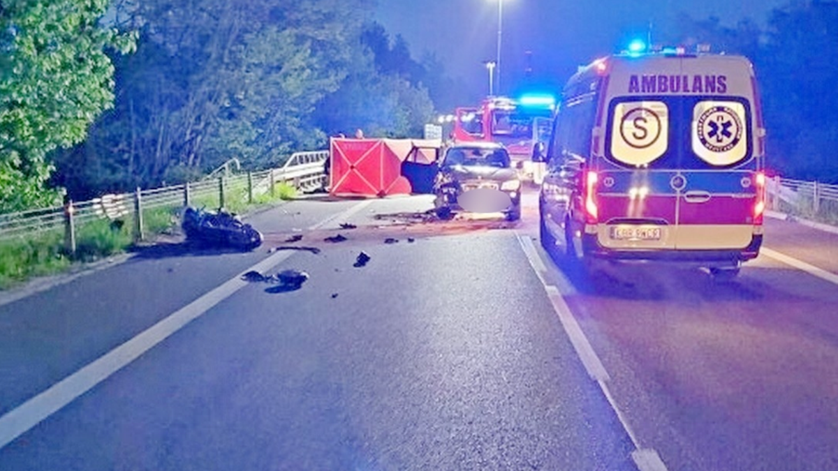 Brzesko. Wypadek z udziałem 21-letniego motocyklisty. Młody mężczyzna nie żyje
