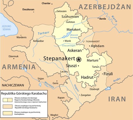 mapa Karabach