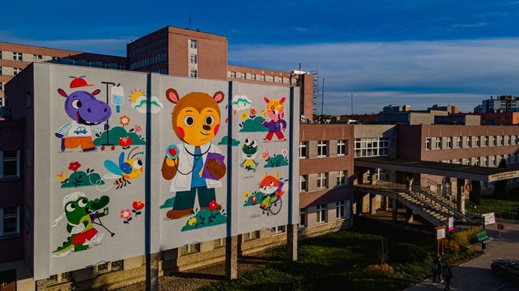 Białystok: nowy mural na Uniwersyteckim Dziecięcym Szpitalu Klinicznym