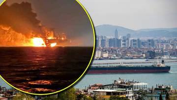 Wybuchy na dwóch rosyjskich tankowcach. Jeden mógł wpłynąć na miny