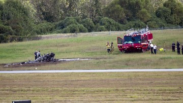 Sześciomiejscowy samolot uderzył w ziemię w USA. Wybuchł pożar [WIDEO]