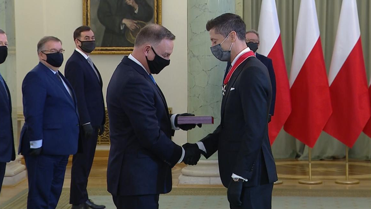 Robert Lewandowski odznaczony przez prezydenta