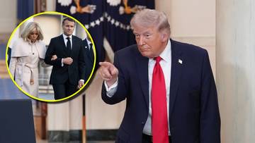 "Dochodzi do siebie po prawym sierpowym". Trump zadrwił z Macrona, jest odpowiedź