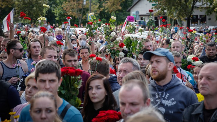 Dzień pogrzebu ofiary protestów na Białorusi. "Nie wybaczymy"