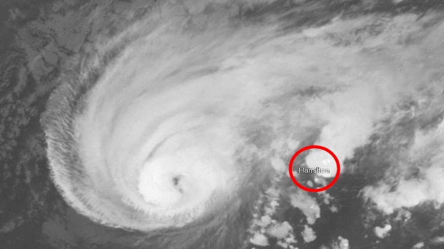 Zdjęcie satelitarne huraganu Humberto. Fot. NASA.