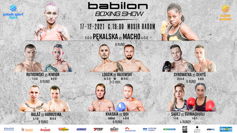 Babilon Boxing Show w Radomiu: Karta walk
