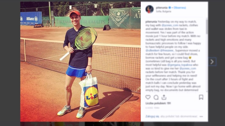 Polska tenisistka okradziona w drodze na mecz. Wyszła na kort z reklamówką