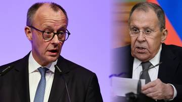 Dw&oacute;ch polityk&oacute;w, Friedrich Merz i Siergiej Ławrow, w zestawieniu.
