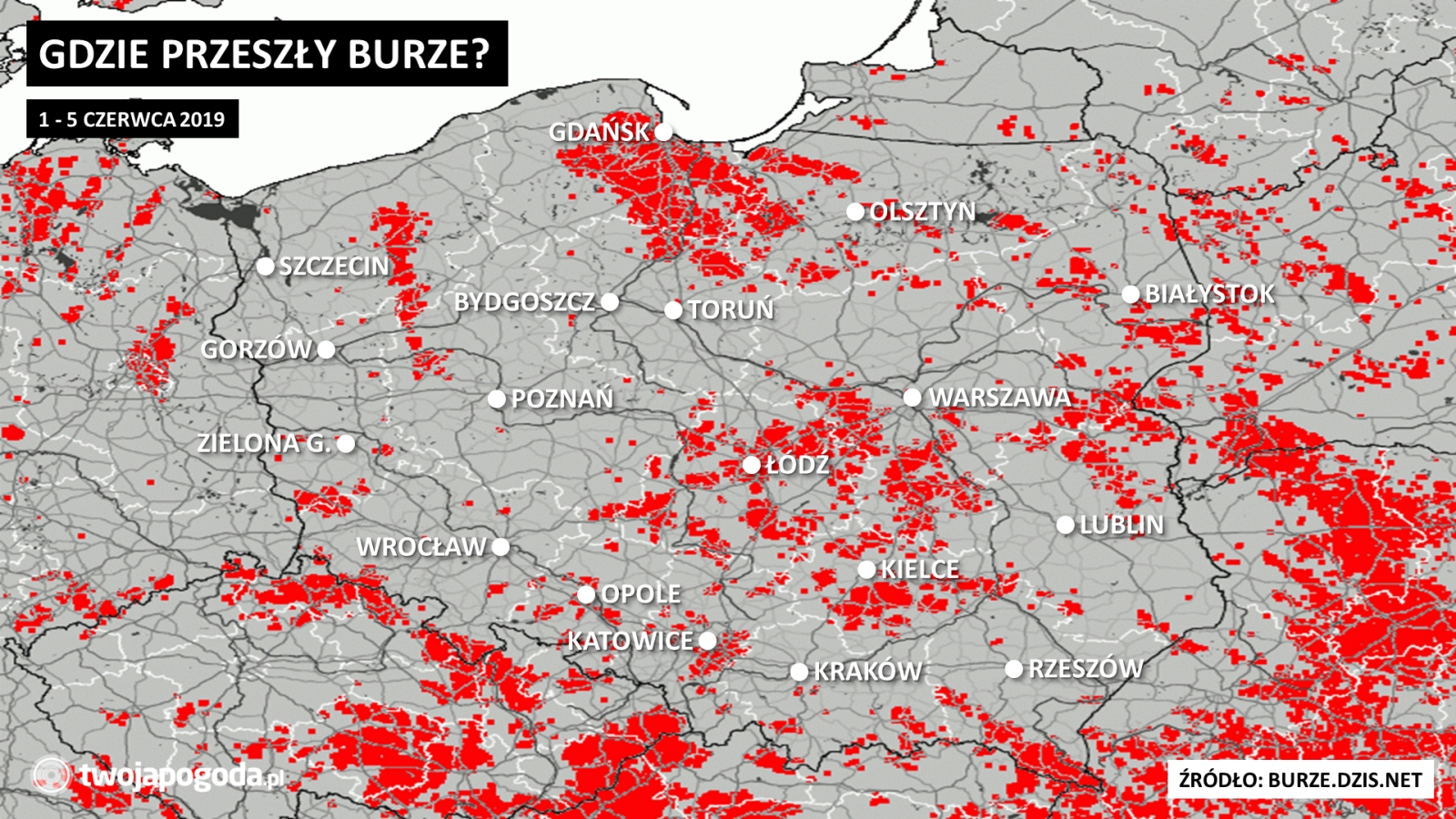 Gdzie niebo przecięły błyskawice?