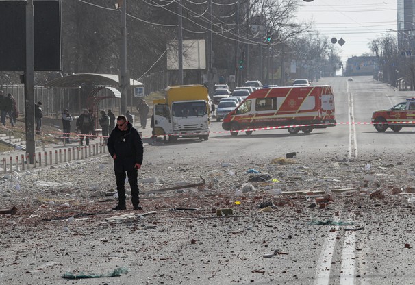 Zniszczenia w Kijowie. W stolicy Ukrainy trwa walk wojsk ukraińskich z rosyjskimi