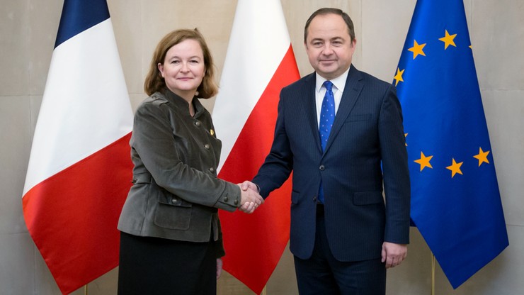 "Nie ma sporu między Francją a Polską". Francuska minister zadowolona z wizyty w Warszawie