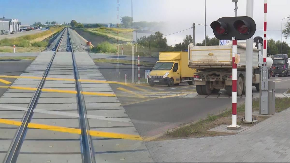 O włos od tragedii w Łomży. Kierowca tira wyłamał rogatki