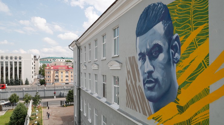 MŚ 2018: Neymar zaprezentowany na muralu w Kazaniu
