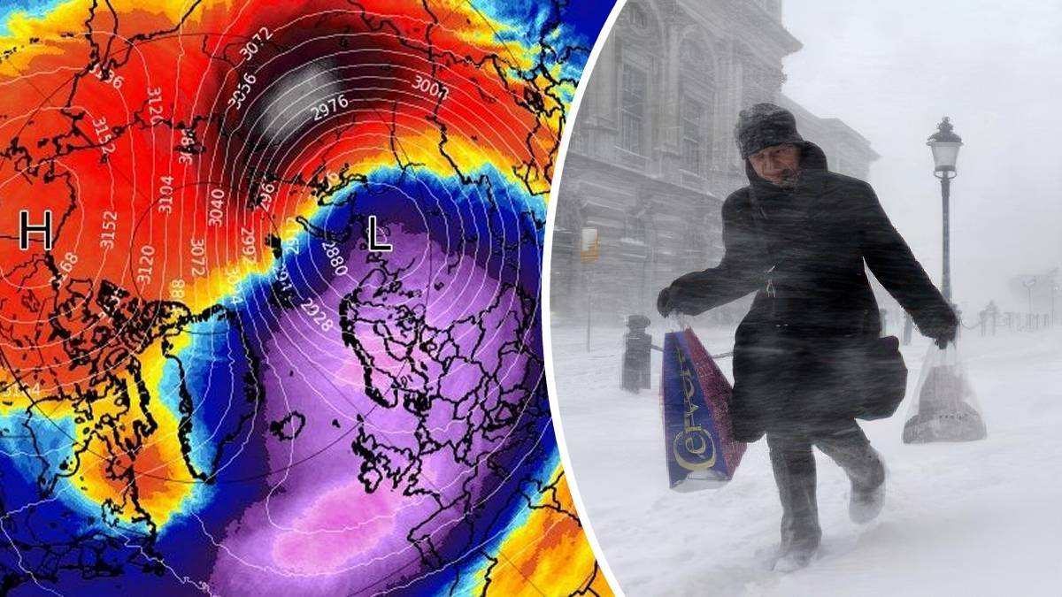 Wir polarny nad Arktyką. Fot. wxcharts.com