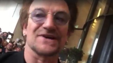 "To wielki człowiek". Bono pozdrowił Lecha Wałęsę i powiedział, że kocha Polskę 