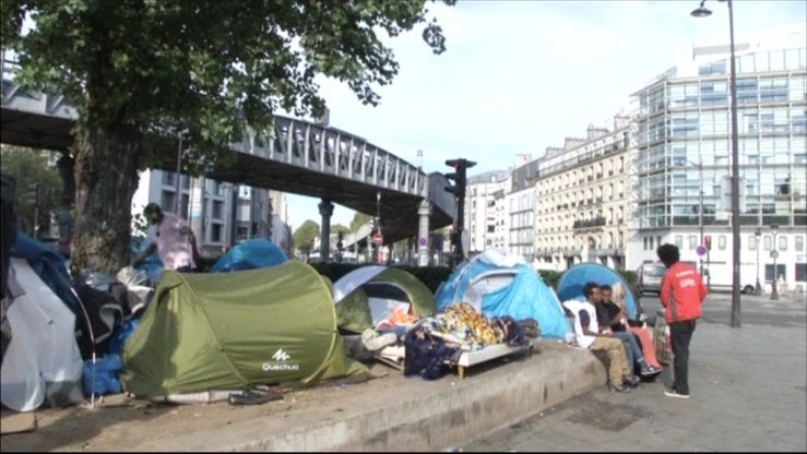 Likwidacja kolejnego nielegalnego obozowiska migrantów w Paryżu
