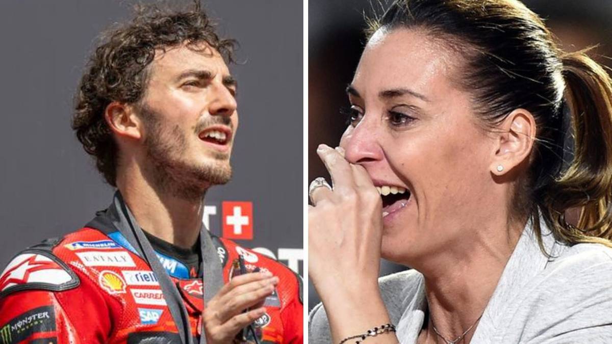 Dwóch sportowców, mężczyzna w kombinezonie wyścigowym i kobieta wyrażająca radość.