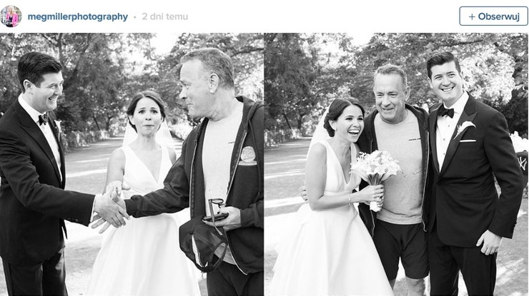 Tom Hanks przerwał sesję ślubną, bo chciał zrobić sobie selfie z nowożeńcami