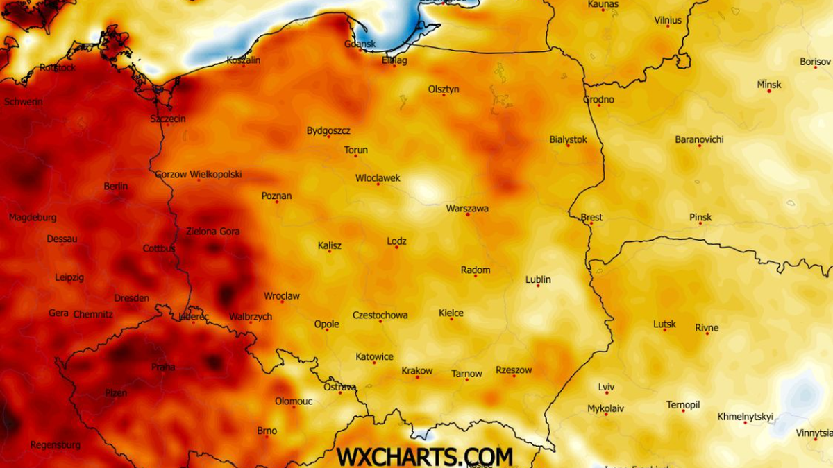W sobotę upalenie może się zrobić na zachodnich krańcach Polski. Tam lokalnie może być do około 30 st. C