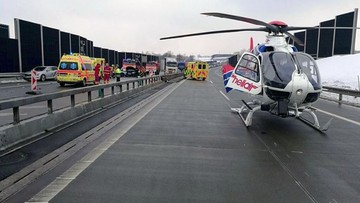 Polski kierowca sprawcą karambolu w Czechach. Pięć osób poważnie rannych. 10-latek walczy o życie