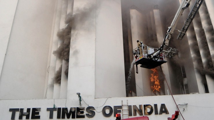 Pożar w redakcji Times of India. Nie ma ofiar, spaliły się serwery