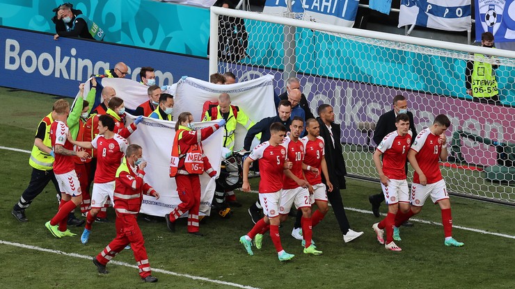 Euro 2020: Polscy piłkarze w szoku po dramacie Christiana Eriksena